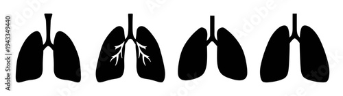 Lung health diagram showing respiratory system anatomy for medical education and healthcare design