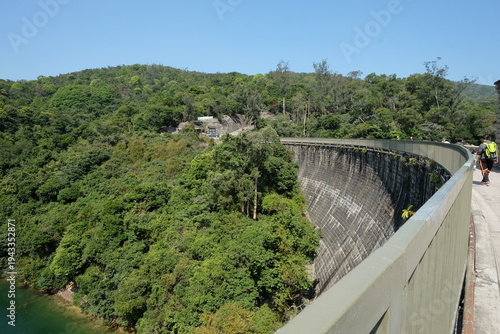dam in valley of forest
