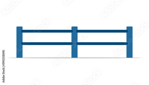 Fence made of pipes icon. Fencing. Colored silhouette. Horizontal front and side view. Vector simple flat graphic illustration. Isolated object on a white background.