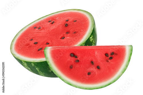 Фотография half of watermelon isolated on white background with full depth of field