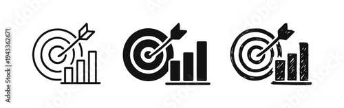 Business Goals, Strategy, and Performance Icons Set