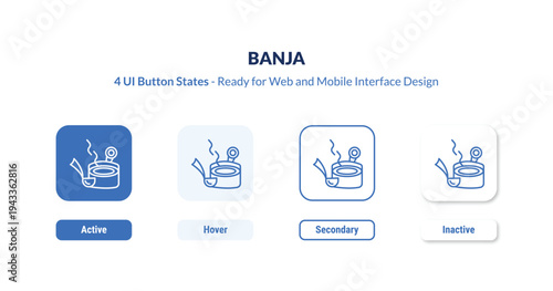 body heat gain 4-state UI button. Outline icon kit from sauna collection. Thin linear body heat gain, heat, strong editable vector. Minimal body heat gain sign for web and mobile interface