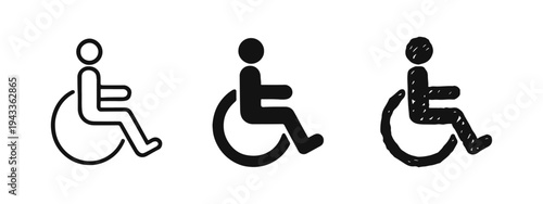 Wheelchair Accessibility Disability Icon Set