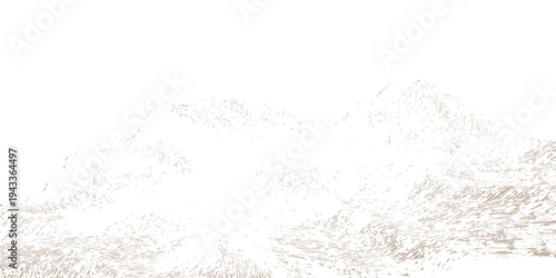 Abstract peach and white grunge texture background with hand-drawn ink hatch patterns and distressed halftone effect