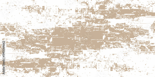 Abstract beige watercolor texture with distressed grunge paint strokes on white background for minimalist design