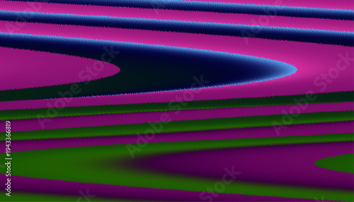 Abstract vector graphic illustration featuring flowing waves of deep cyan and bright turquoise gradients creating a mesmerizing digital silk texture background design concept