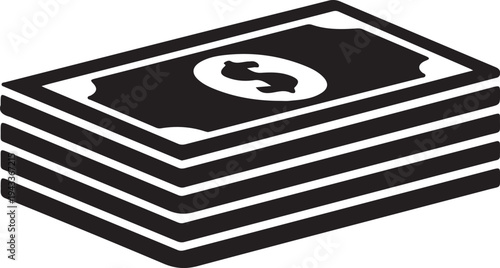Money Stack isolated on transparent background