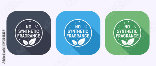 No synthetic fragrance badges collection for natural cosmetic product packaging