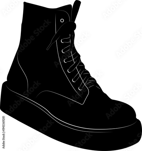 Stylish lace up boots. Chunky boots with a reinforced sole and a secure fit thanks to the laces. Stylish footwear.