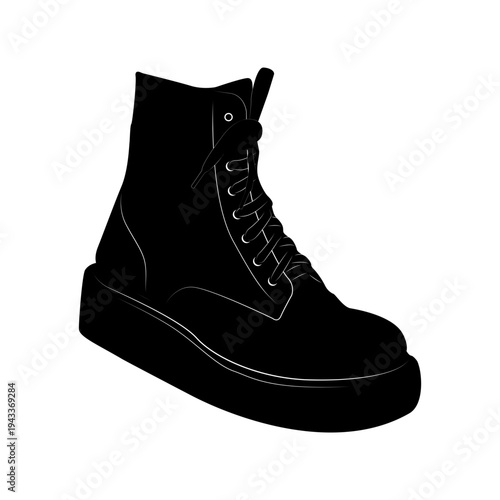 Stylish lace up boots. Chunky boots with a reinforced sole and a secure fit thanks to the laces. Stylish footwear.