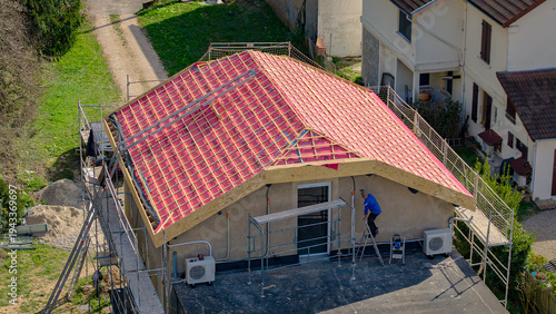 Toiture d'une maison en rénovation