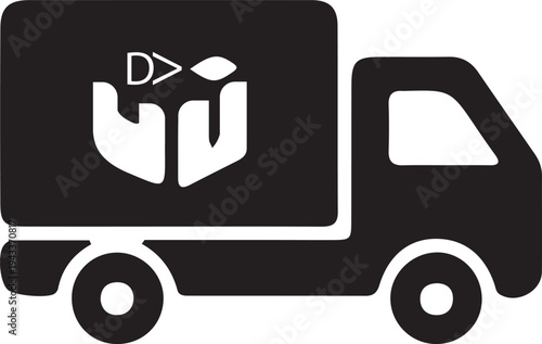 Vector Illustration of Commercial Cargo Van for E-commerce and Distribution UI