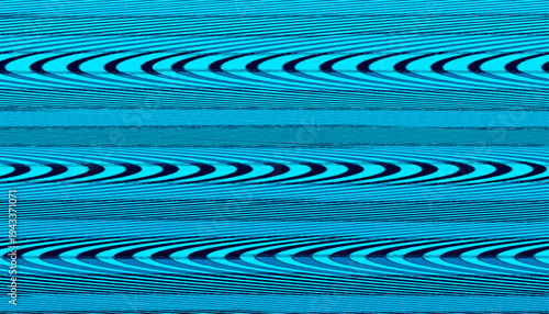 An abstract vector graphic illustration design showcasing a dynamic and modern digital pattern composed of numerous horizontal stripes and flowing wave-like curves in varying shades of bright blue and