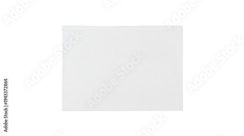 Clean blank white rectangular card isolated, perfect for custom text, graphic design, or minimalist presentation PNG
