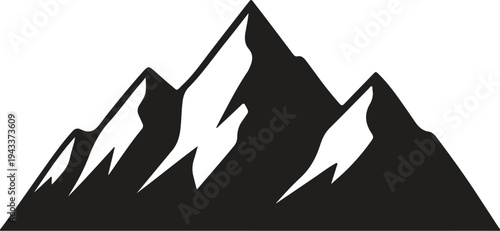 Mountain Silhouette isolated on transparent background