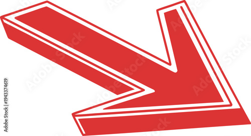 Bold red downward pointing arrow