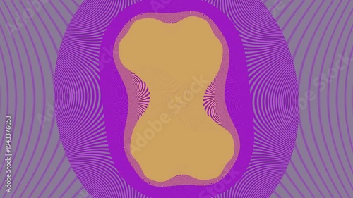 Abstract Background with Morphing Liquid Shapes and Wavy Lines Creating a Hypnotic Optical Illusion Loop