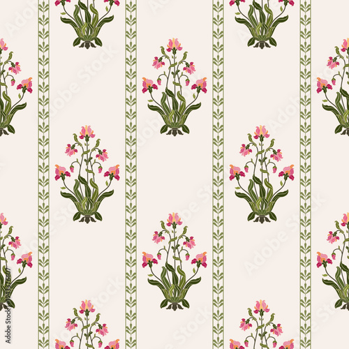 Vector Hand drawn colourful geometric flowers Motifs African boho paisley, seamless patterns with floral for fabric Ethnic Indian Pattern, textiles, clothing, wrapping paper, backdrop, banner.

