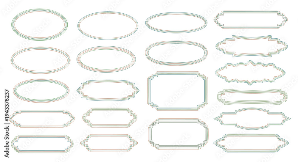 Obraz premium Elegant collection of decorative picture frames in various shapes