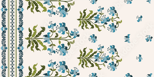 Vector Hand drawn colourful geometric flowers Motifs African boho paisley, seamless patterns with floral for fabric Ethnic Indian Pattern, textiles, clothing, wrapping paper, backdrop, banner.

