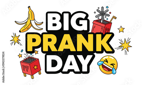 Big prank day cartoon graphic
