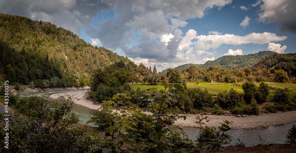 Obraz premium autumn landscape with lake