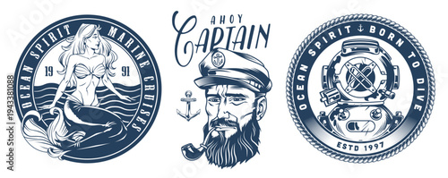 Marine spirit logos display