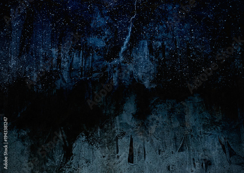 星空をイメージした抽象的障壁画　壁紙