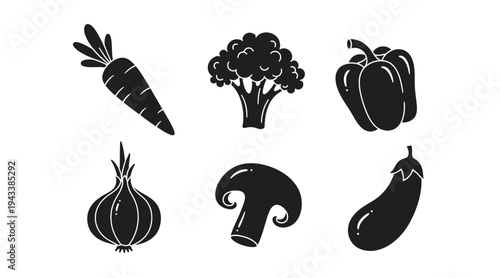 Vegetable icons illustration