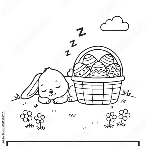 Bold & Easy Bunny Easter Coloring Pages
