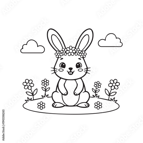 Bold & Easy Bunny Easter Coloring Pages