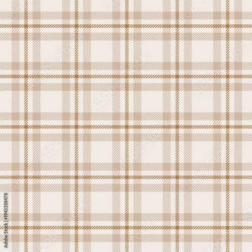 Plaid seamless pattern. Check line. Repeating tartan checks design. Repeated scotch stripe flannel. Scotland fabric prints. Gingham twill lattice. Repeat checkered strips weave. Vector illustration