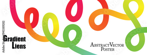 Colorful bright wavy line gradient, abstract background with multicolor curve shape .  Vector Curve 3D Graphic Shapes .