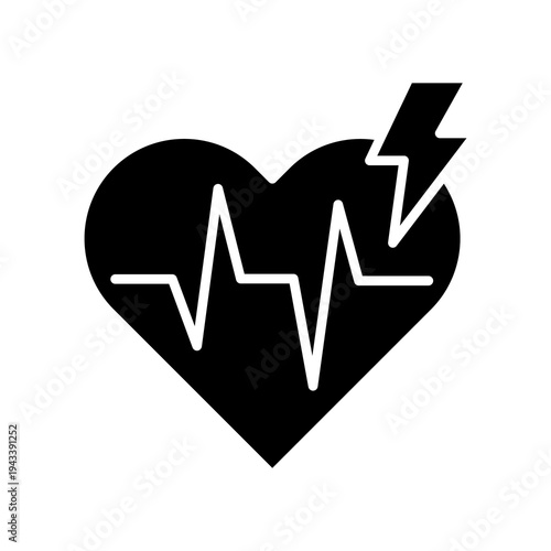 Defibrillator glyph icon