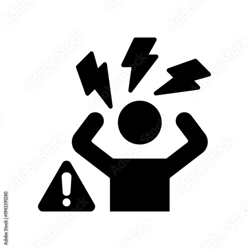 Panic Attack glyph icon