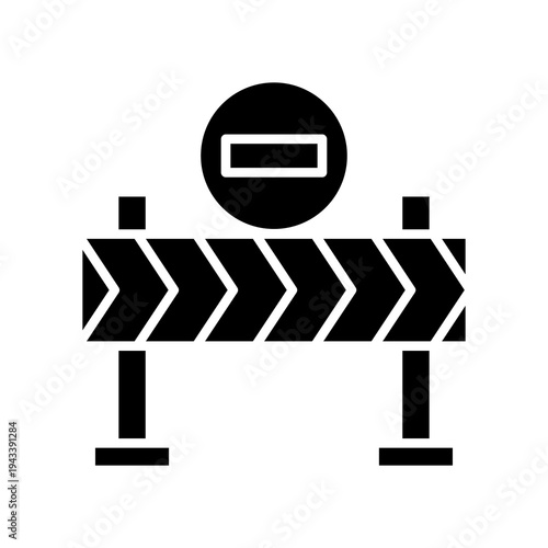 Roadblock glyph icon
