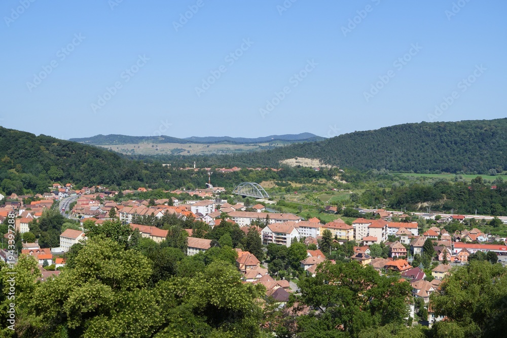 Obraz premium Travel romania transilvania targu mures targu mures city panorama view transylvania romania