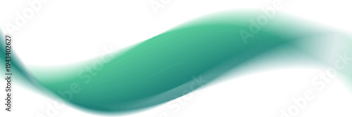 Fresh Teal Green Wave on White Background