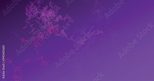 Abstract purple background with glowing pink and purple lines forming chaotic patterns