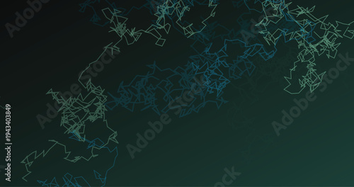 Abstract network of thin lines forming a chaotic structure on a dark gradient background.