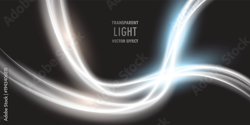 wave transparent white bokeh light effec