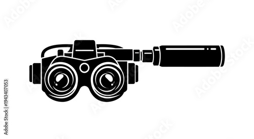 Night Vision Goggles Icon Silhouette, Military Equipment, Surveillance Tool