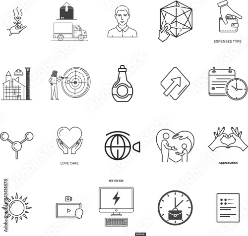 Minimalist icon representing a vector file format for graphic design projects
