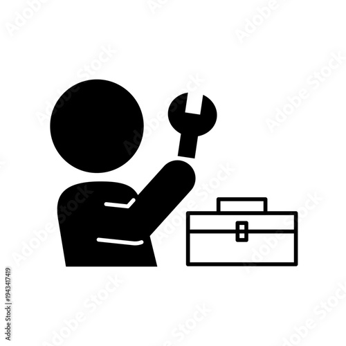 工具を持っている人のアイコン