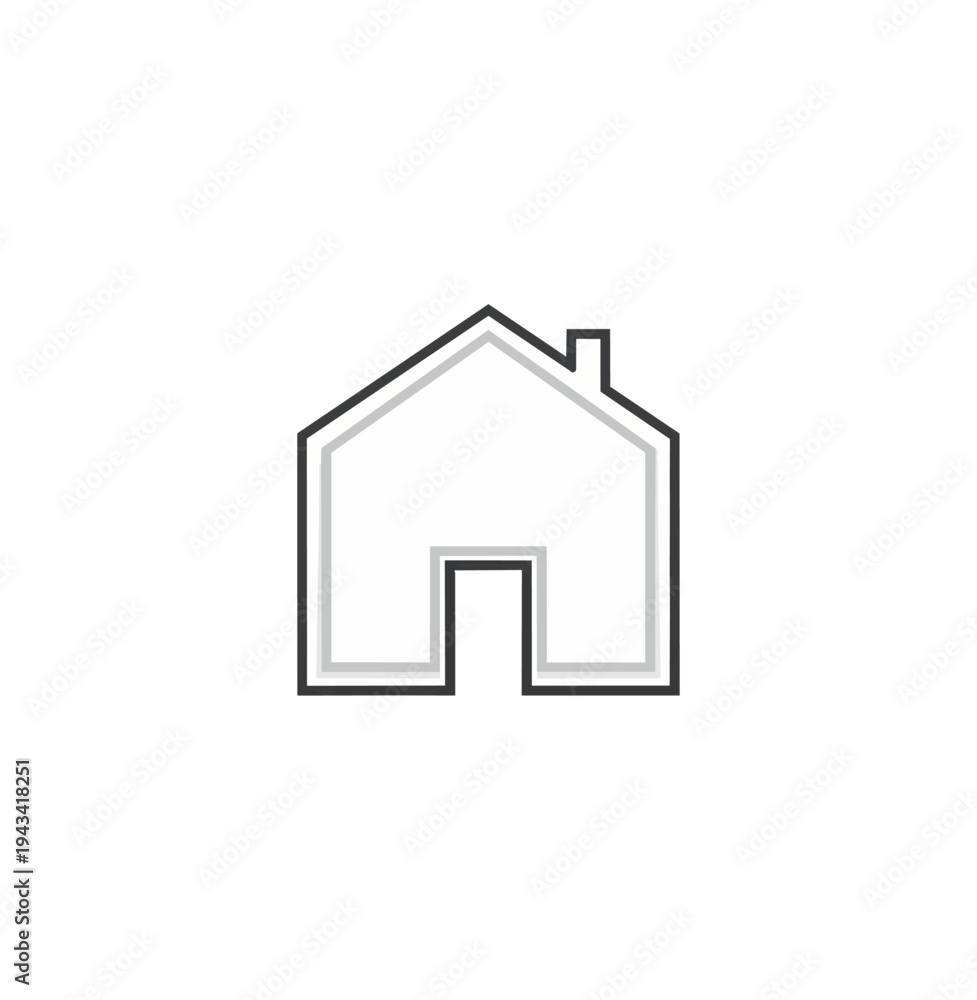 Obraz premium House icon illustration on black background