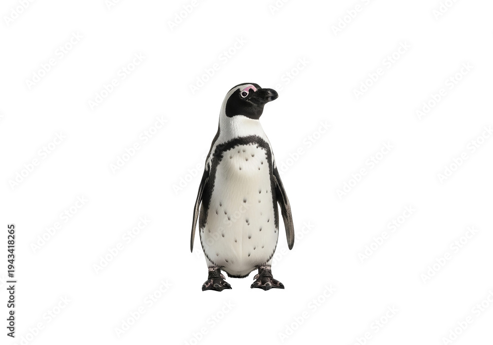 Fototapeta premium Adorable Penguin Portrait Close Up Shot Natural Light