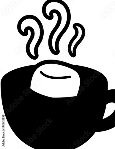 A steaming hot cup of coffee.