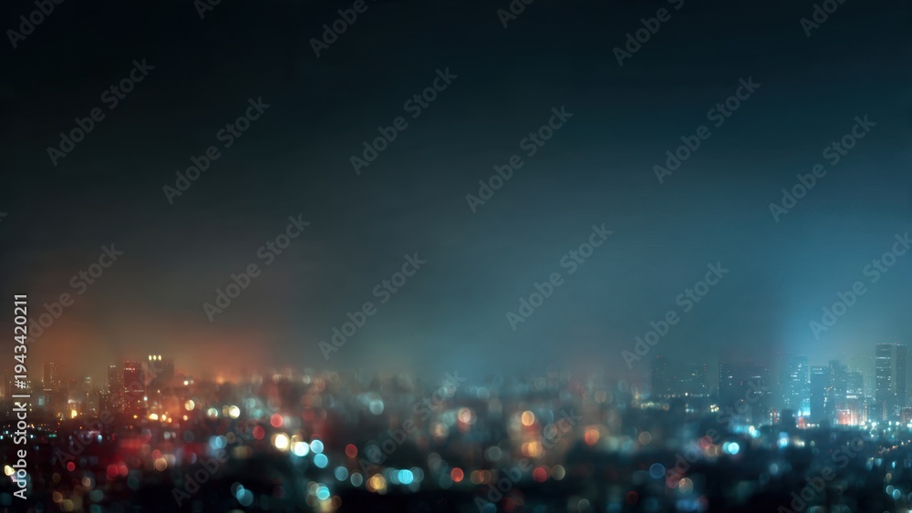 Fototapeta premium City Lights Bokeh at Night