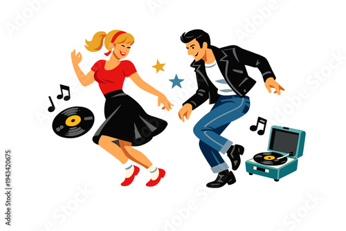 The Twist, a legendary dance craze that emerged in the late 1950s, is characterized by energetic leg and body movements, spins, and jumps, performed to the rhythm of rock and roll or rhythm and blues