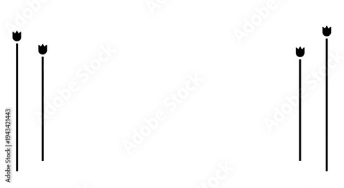 Minimalist vector graphic showcasing abstract vertical lines with distinct dots, creating a clean and modern visual representation